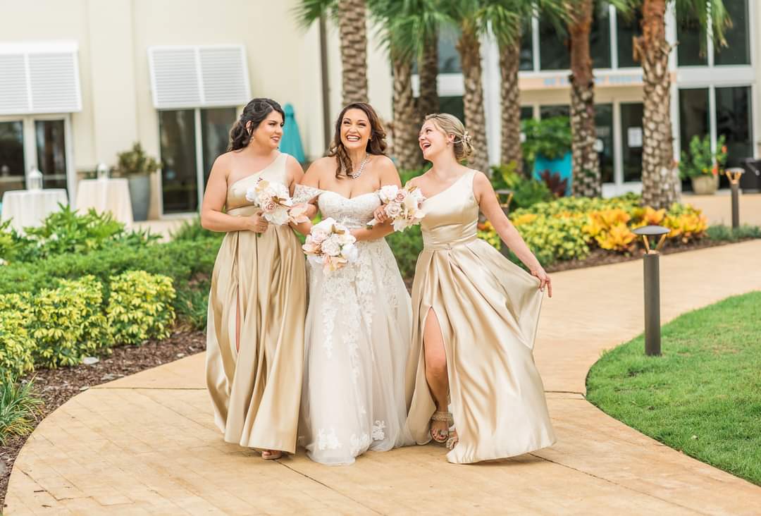 Happy Bride with her Bridesmaid